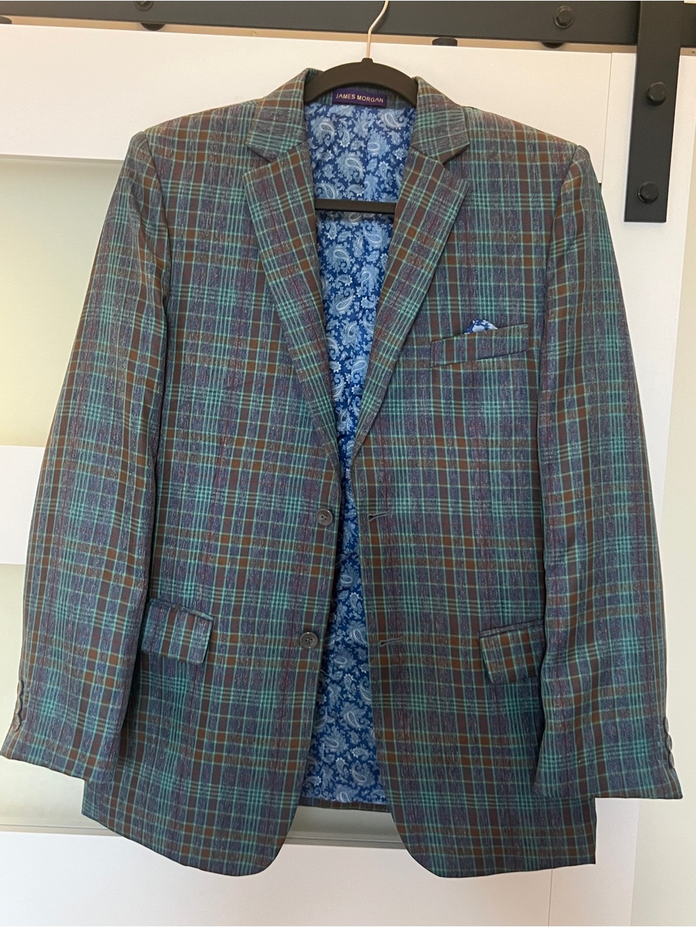 Boys' Green Plaid Blazer — Tailored Smart Jacket